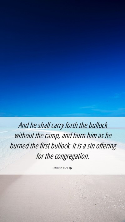 Picture 06 - Leviticus 4:21 KJV Mobile Phone Wallpaper - And he shall carry forth the bullock without the - Mobile Bible Verse Wallpaper