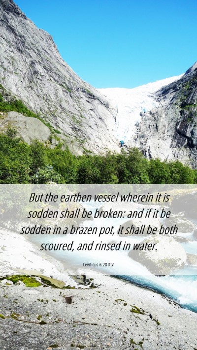 Picture 06 - Leviticus 6:28 KJV Mobile Phone Wallpaper - But the earthen vessel wherein it is sodden shall - Mobile Bible Verse Wallpaper
