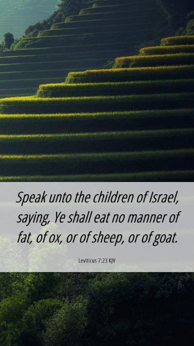 Picture 06 - Leviticus 7:23 KJV Mobile Phone Wallpaper - Speak unto the children of Israel, saying, Ye - Mobile Bible Verse Wallpaper