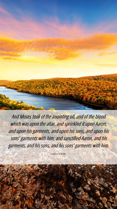 Picture 06 - Leviticus 8:30 KJV Mobile Phone Wallpaper - And Moses took of the anointing oil, and of the - Mobile Bible Verse Wallpaper