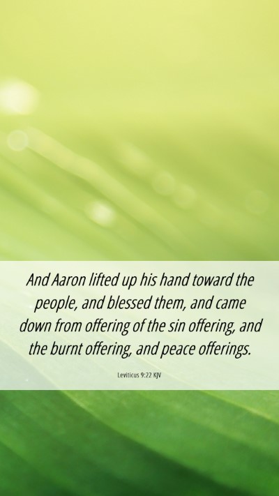 Picture 06 - Leviticus 9:22 KJV Mobile Phone Wallpaper - And Aaron lifted up his hand toward the people, - Mobile Bible Verse Wallpaper