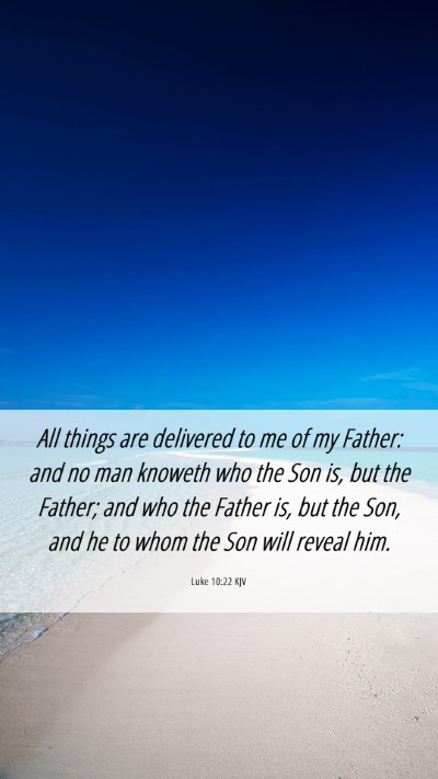 Picture 06 - Luke 10:22 KJV Mobile Phone Wallpaper - All things are delivered to me of my Father: and - Mobile Bible Verse Wallpaper