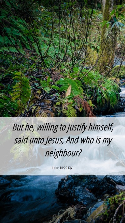 Picture 06 - Luke 10:29 KJV Mobile Phone Wallpaper - But he, willing to justify himself, said unto - Mobile Bible Verse Wallpaper