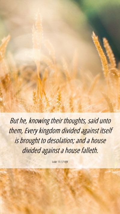 Picture 06 - Luke 11:17 KJV Mobile Phone Wallpaper - But he, knowing their thoughts, said unto them, - Mobile Bible Verse Wallpaper