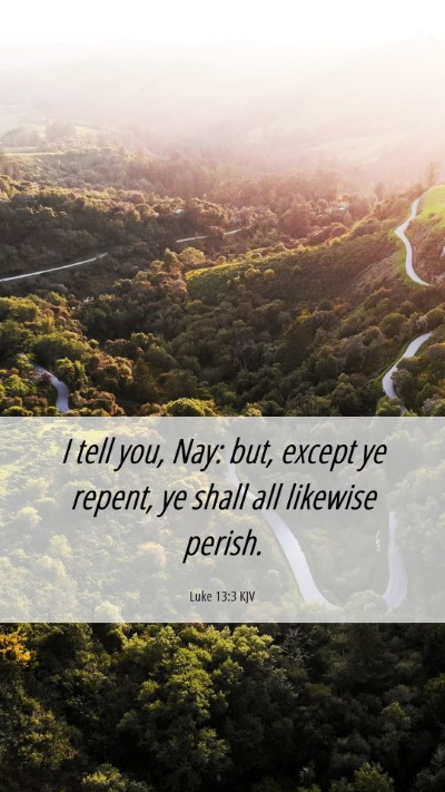 Picture 06 - Luke 13:3 KJV Mobile Phone Wallpaper - I tell you, Nay: but, except ye repent, ye shall - Mobile Bible Verse Wallpaper