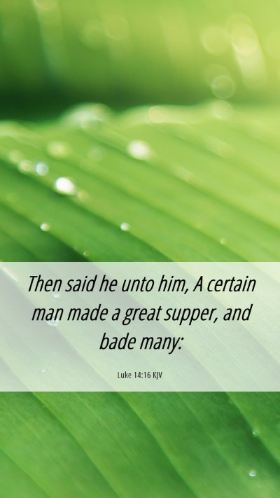 Picture 06 - Luke 14:16 KJV Mobile Phone Wallpaper - Then said he unto him, A certain man made a great - Mobile Bible Verse Wallpaper