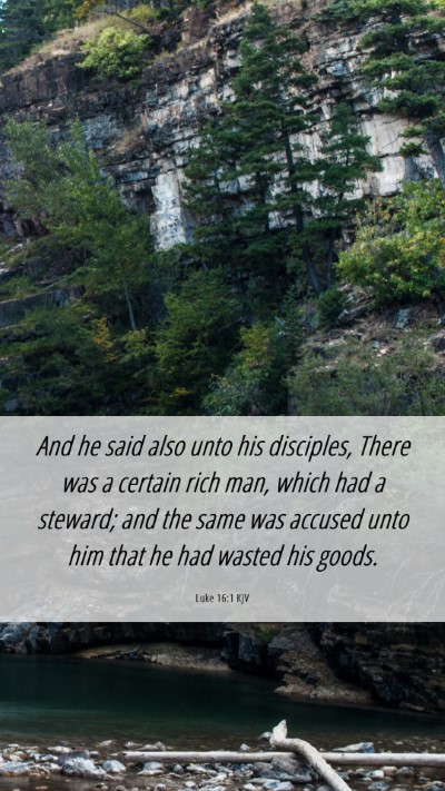 Picture 06 - Luke 16:1 KJV Mobile Phone Wallpaper - And he said also unto his disciples, There was a - Mobile Bible Verse Wallpaper