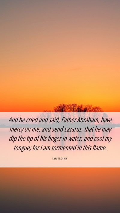 Picture 06 - Luke 16:24 KJV Mobile Phone Wallpaper - And he cried and said, Father Abraham, have mercy - Mobile Bible Verse Wallpaper