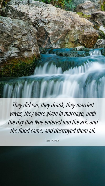 Picture 06 - Luke 17:27 KJV Mobile Phone Wallpaper - They did eat, they drank, they married wives, - Mobile Bible Verse Wallpaper