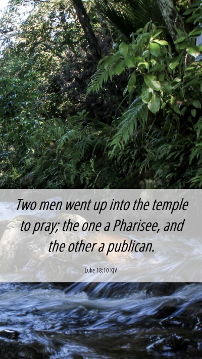 Picture 06 - Luke 18:10 KJV Mobile Phone Wallpaper - Two men went up into the temple to pray; the one - Mobile Bible Verse Wallpaper