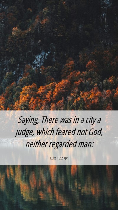 Picture 06 - Luke 18:2 KJV Mobile Phone Wallpaper - Saying, There was in a city a judge, which feared - Mobile Bible Verse Wallpaper