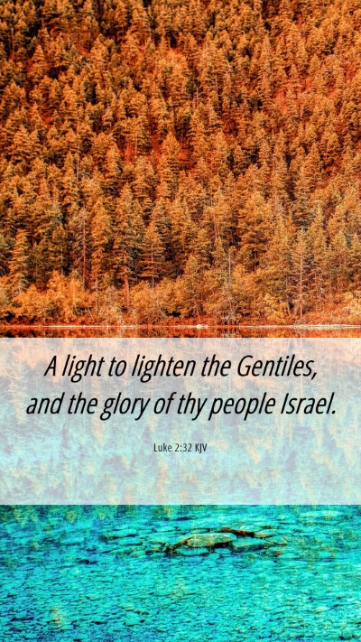 Picture 06 - Luke 2:32 KJV Mobile Phone Wallpaper - A light to lighten the Gentiles, and the glory of - Mobile Bible Verse Wallpaper
