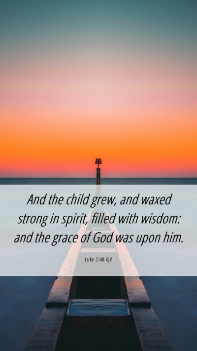 Picture 06 - Luke 2:40 KJV Mobile Phone Wallpaper - And the child grew, and waxed strong in spirit, - Mobile Bible Verse Wallpaper