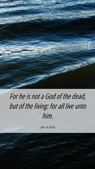 Picture 06 - Luke 20:38 KJV Mobile Phone Wallpaper - For he is not a God of the dead, but of the - Mobile Bible Verse Wallpaper