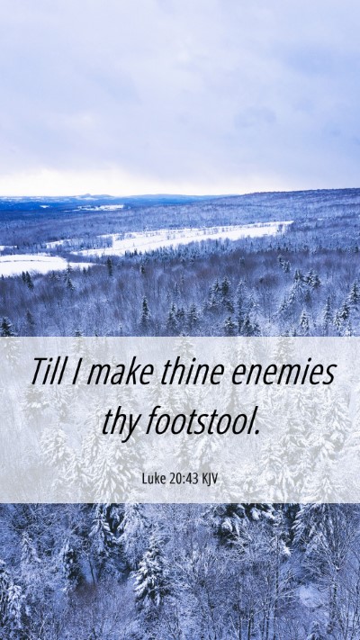 Picture 06 - Luke 20:43 KJV Mobile Phone Wallpaper - Till I make thine enemies thy - Mobile Bible Verse Wallpaper