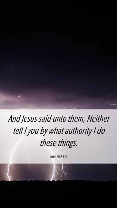 Picture 06 - Luke 20:8 KJV Mobile Phone Wallpaper - And Jesus said unto them, Neither tell I you by - Mobile Bible Verse Wallpaper