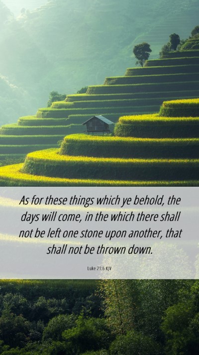 Picture 06 - Luke 21:6 KJV Mobile Phone Wallpaper - As for these things which ye behold, the days - Mobile Bible Verse Wallpaper