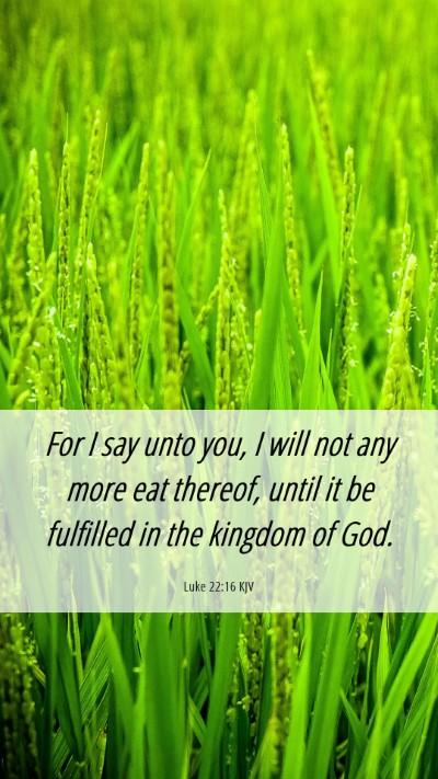 Picture 06 - Luke 22:16 KJV Mobile Phone Wallpaper - For I say unto you, I will not any more eat - Mobile Bible Verse Wallpaper