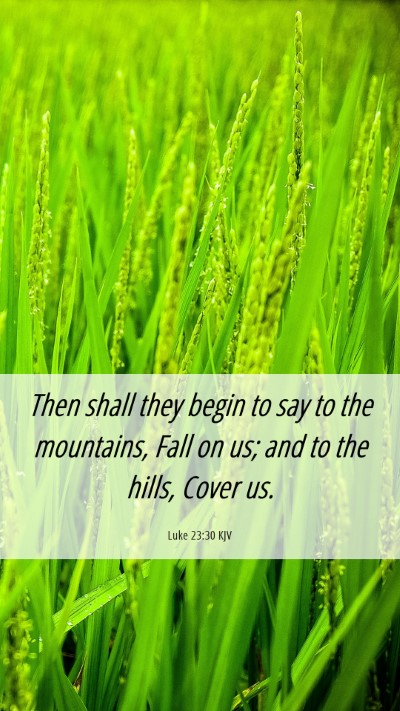 Picture 06 - Luke 23:30 KJV Mobile Phone Wallpaper - Then shall they begin to say to the mountains, - Mobile Bible Verse Wallpaper
