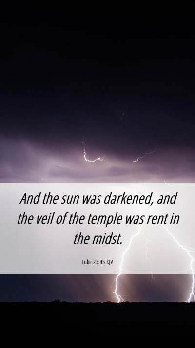 Picture 06 - Luke 23:45 KJV Mobile Phone Wallpaper - And the sun was darkened, and the veil of the - Mobile Bible Verse Wallpaper