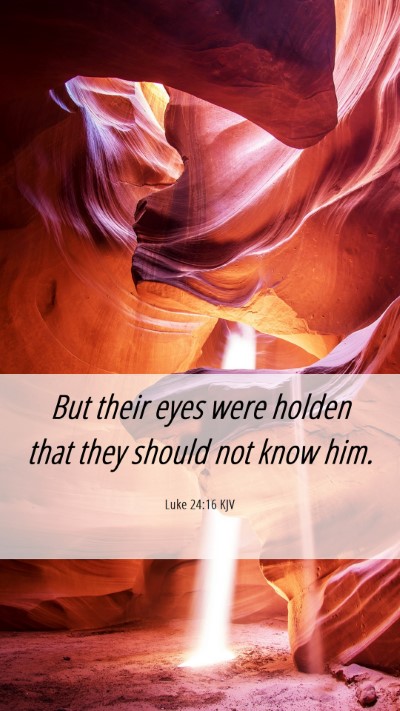 Picture 06 - Luke 24:16 KJV Mobile Phone Wallpaper - But their eyes were holden that they should not - Mobile Bible Verse Wallpaper