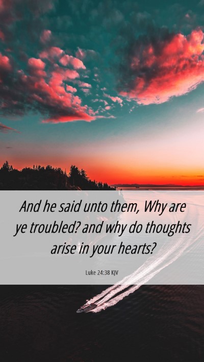 Picture 06 - Luke 24:38 KJV Mobile Phone Wallpaper - And he said unto them, Why are ye troubled? and - Mobile Bible Verse Wallpaper