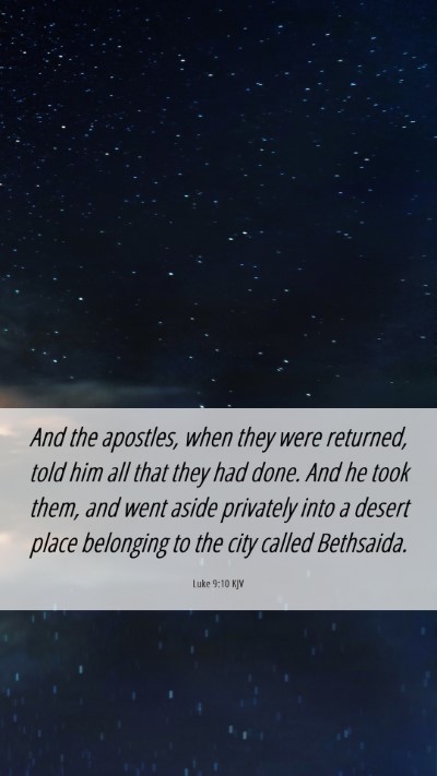 Picture 06 - Luke 9:10 KJV Mobile Phone Wallpaper - And the apostles, when they were returned, told - Mobile Bible Verse Wallpaper