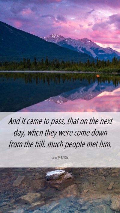 Picture 06 - Luke 9:37 KJV Mobile Phone Wallpaper - And it came to pass, that on the next day, when - Mobile Bible Verse Wallpaper