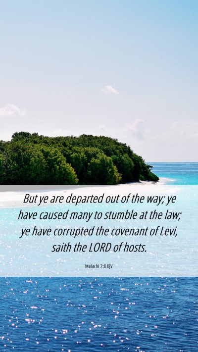 Picture 06 - Malachi 2:8 KJV Mobile Phone Wallpaper - But ye are departed out of the way; ye have - Mobile Bible Verse Wallpaper