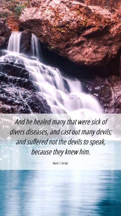 Picture 06 - Mark 1:34 KJV Mobile Phone Wallpaper - And he healed many that were sick of divers - Mobile Bible Verse Wallpaper