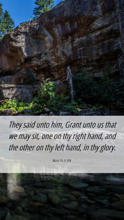 Picture 06 - Mark 10:37 KJV Mobile Phone Wallpaper - They said unto him, Grant unto us that we may - Mobile Bible Verse Wallpaper
