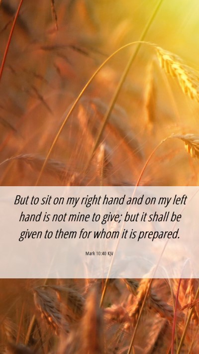 Picture 06 - Mark 10:40 KJV Mobile Phone Wallpaper - But to sit on my right hand and on my left hand - Mobile Bible Verse Wallpaper