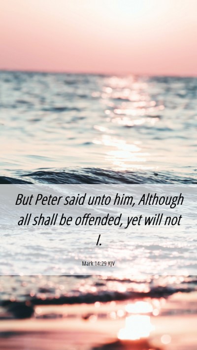 Picture 06 - Mark 14:29 KJV Mobile Phone Wallpaper - But Peter said unto him, Although all shall be - Mobile Bible Verse Wallpaper