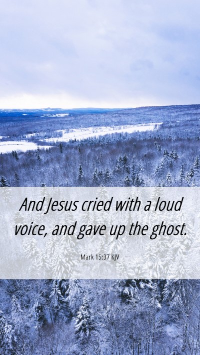 Picture 06 - Mark 15:37 KJV Mobile Phone Wallpaper - And Jesus cried with a loud voice, and gave up - Mobile Bible Verse Wallpaper
