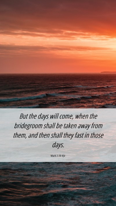 Picture 06 - Mark 2:20 KJV Mobile Phone Wallpaper - But the days will come, when the bridegroom shall - Mobile Bible Verse Wallpaper
