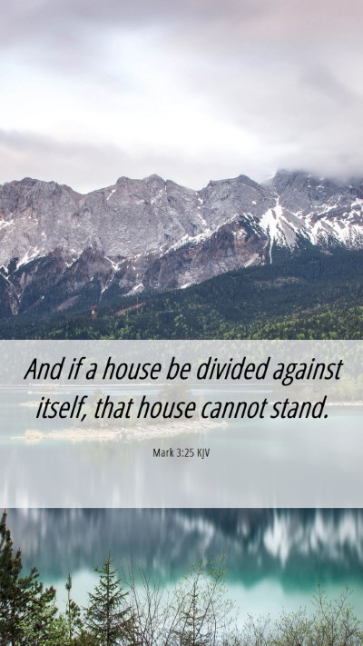 Picture 06 - Mark 3:25 KJV Mobile Phone Wallpaper - And if a house be divided against itself, that - Mobile Bible Verse Wallpaper