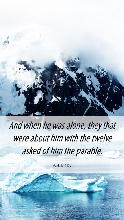Picture 06 - Mark 4:10 KJV Mobile Phone Wallpaper - And when he was alone, they that were about him - Mobile Bible Verse Wallpaper
