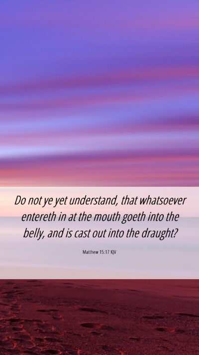 Picture 06 - Matthew 15:17 KJV Mobile Phone Wallpaper - Do not ye yet understand, that whatsoever - Mobile Bible Verse Wallpaper