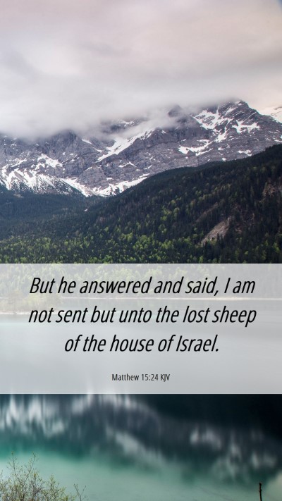Picture 06 - Matthew 15:24 KJV Mobile Phone Wallpaper - But he answered and said, I am not sent but unto - Mobile Bible Verse Wallpaper