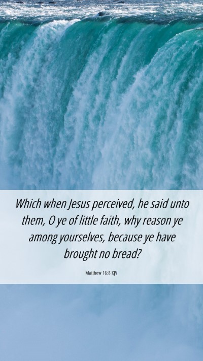 Picture 06 - Matthew 16:8 KJV Mobile Phone Wallpaper - Which when Jesus perceived, he said unto them, O - Mobile Bible Verse Wallpaper