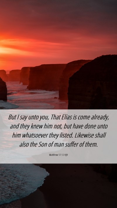 Picture 06 - Matthew 17:12 KJV Mobile Phone Wallpaper - But I say unto you, That Elias is come already, - Mobile Bible Verse Wallpaper
