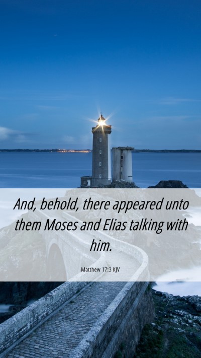 Picture 06 - Matthew 17:3 KJV Mobile Phone Wallpaper - And, behold, there appeared unto them Moses and - Mobile Bible Verse Wallpaper