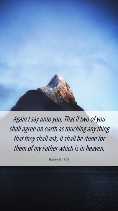 Picture 06 - Matthew 18:19 KJV Mobile Phone Wallpaper - Again I say unto you, That if two of you shall - Mobile Bible Verse Wallpaper