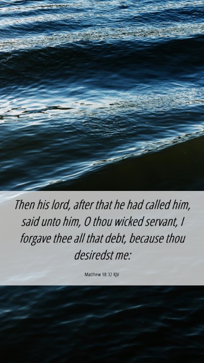 Picture 06 - Matthew 18:32 KJV Mobile Phone Wallpaper - Then his lord, after that he had called him, said - Mobile Bible Verse Wallpaper