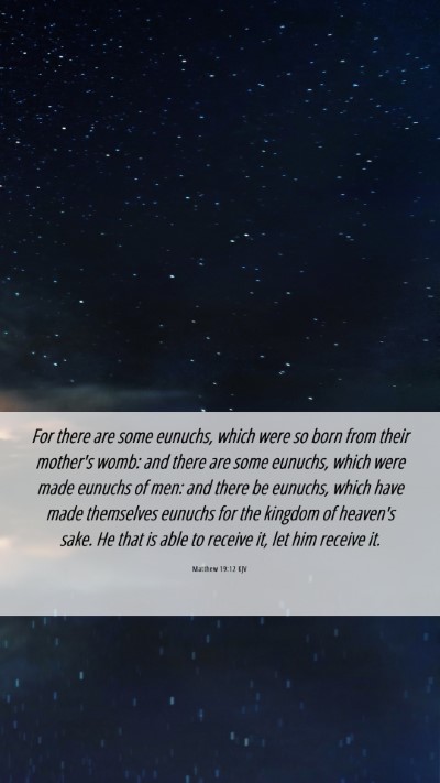 Picture 06 - Matthew 19:12 KJV Mobile Phone Wallpaper - For there are some eunuchs, which were so born - Mobile Bible Verse Wallpaper