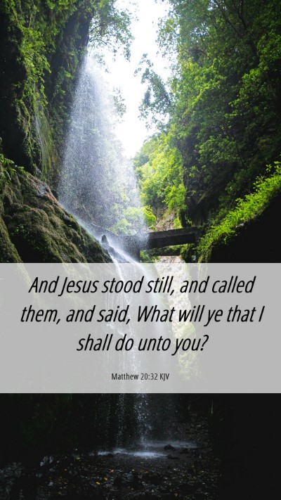 Picture 06 - Matthew 20:32 KJV Mobile Phone Wallpaper - And Jesus stood still, and called them, and said, - Mobile Bible Verse Wallpaper