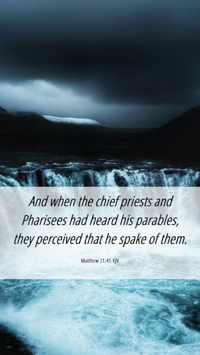 Picture 06 - Matthew 21:45 KJV Mobile Phone Wallpaper - And when the chief priests and Pharisees had - Mobile Bible Verse Wallpaper