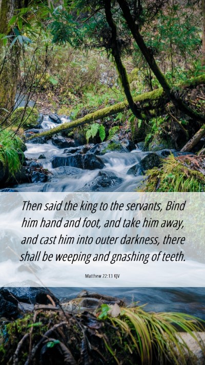 Picture 06 - Matthew 22:13 KJV Mobile Phone Wallpaper - Then said the king to the servants, Bind him hand - Mobile Bible Verse Wallpaper