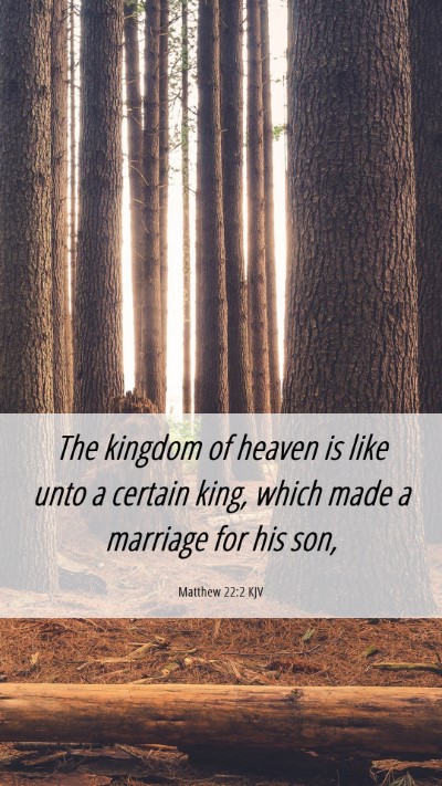 Picture 06 - Matthew 22:2 KJV Mobile Phone Wallpaper - The kingdom of heaven is like unto a certain - Mobile Bible Verse Wallpaper