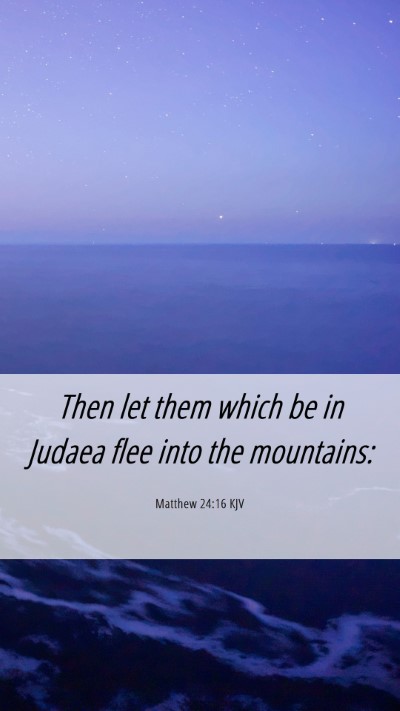 Picture 06 - Matthew 24:16 KJV Mobile Phone Wallpaper - Then let them which be in Judaea flee into the - Mobile Bible Verse Wallpaper